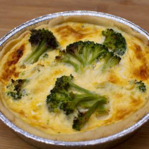 Mature Cheddar & Broccoli Quiche (v)