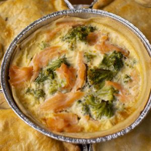Salmon & Broccoli Quiche