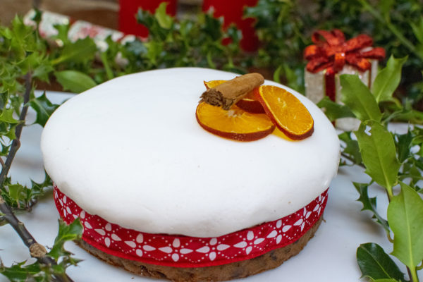 Homemade Iced Christmas Cake